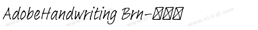 AdobeHandwriting Brn字体转换